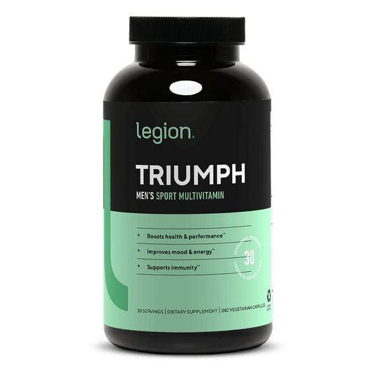 Legion Athletics Triumph Multivitamin for Men - 20 essential vitamins and minerals plus 9 science-backed ingredients including KSM-66 Ashwagandha, 30 servings