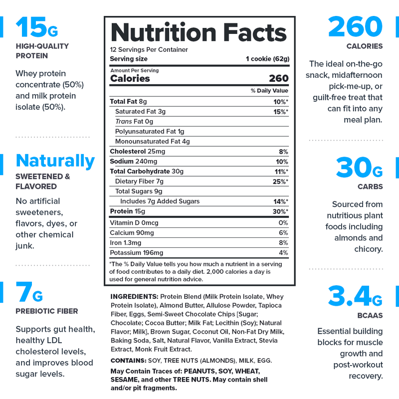 Load image into Gallery viewer, Legion Protein Cookies supplement facts panel
