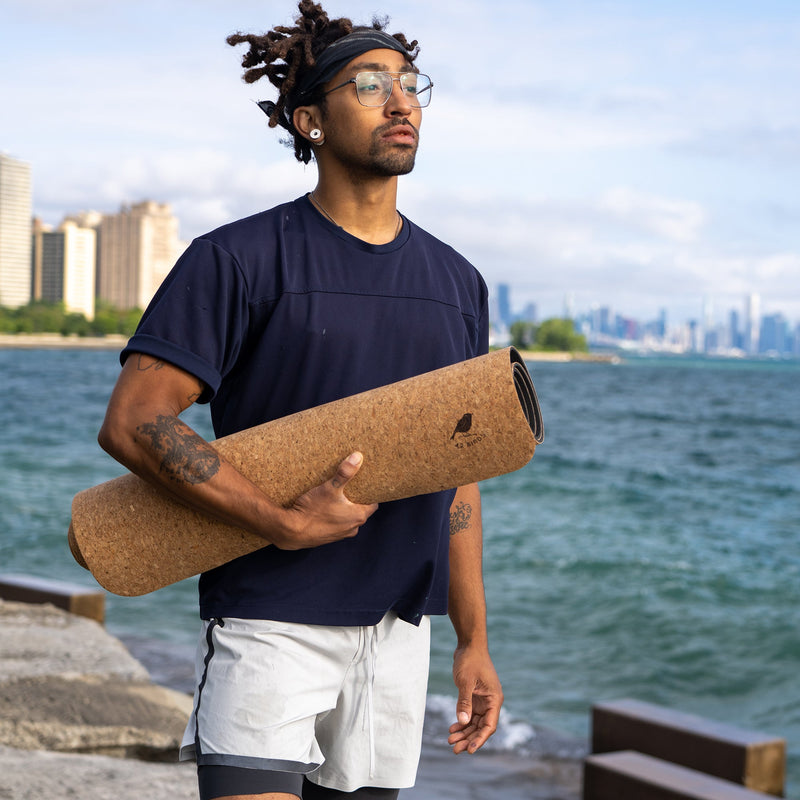 Load image into Gallery viewer, 42 Birds - Cork Yoga Industrial Mat “The Imperial Eagle”
