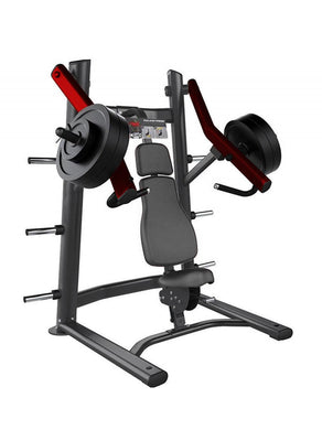 Muscle D Fitness - Elite Leverage Incline Chest Press - Commercial Grade - Adjustable Seat - Plate Loaded - Pec Workout