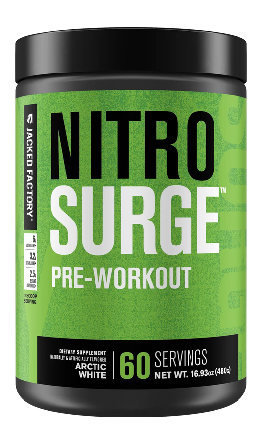 Jacked Factory - Nitrosurge Pre-Workout Powder - Arctic White / 60 Servings