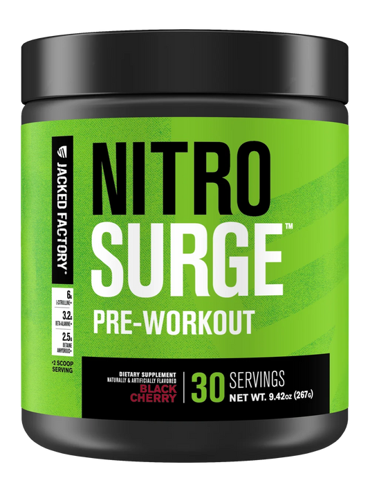 Jacked Factory - Nitrosurge Pre-Workout Powder - Black Cherry / 10 Servings