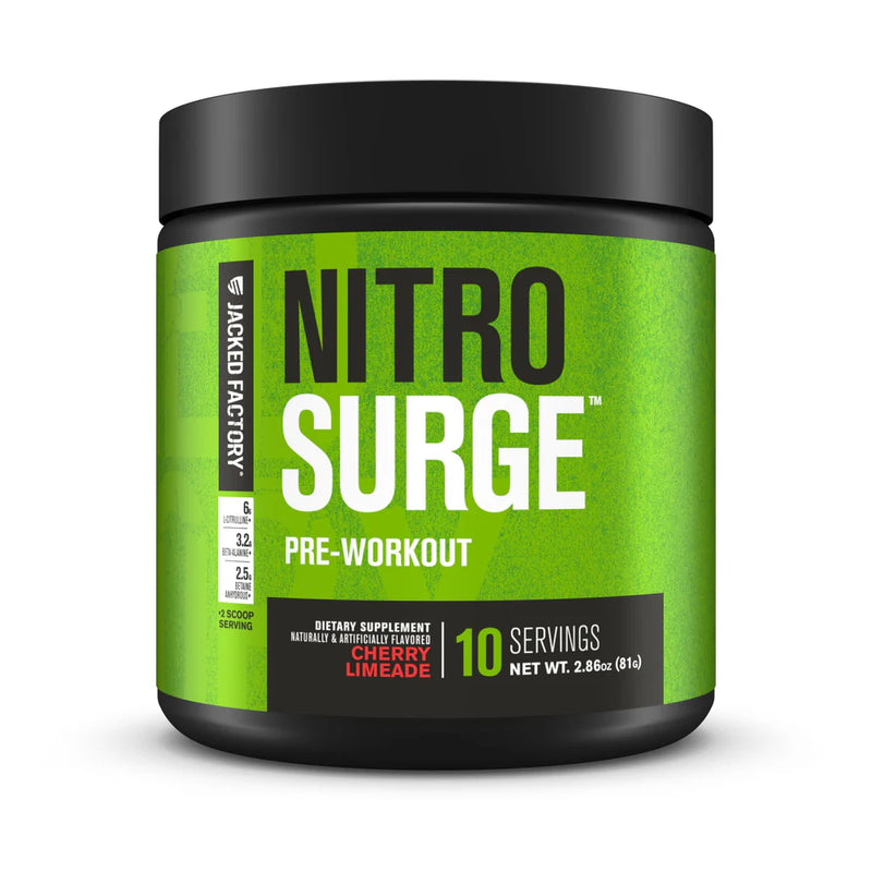 Load image into Gallery viewer, Jacked Factory - Nitrosurge Pre-Workout Powder - Cherry Limeade / 10 Servings
