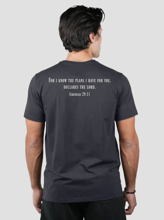 HolStrength - Sovereign Performance Tee - Jeremiah 29:11 - Gunmetal / S