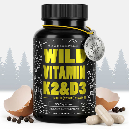 Wild Foods - Vitamin K2 + D3 + Black Pepper Extract - Vitamins & Supplements