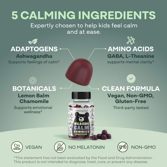 Wild Foods - Kids Calm Gummies - Vitamins & Supplements