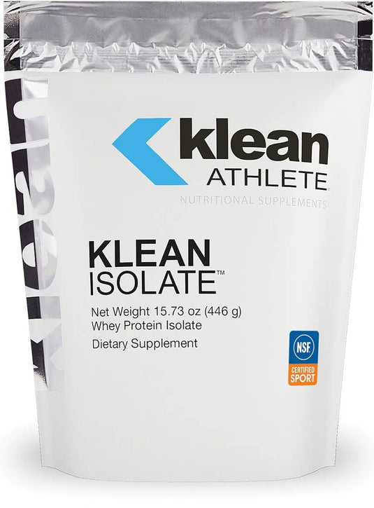 Klean Athlete Klean Isolate - whey protein isolate unflavored back label