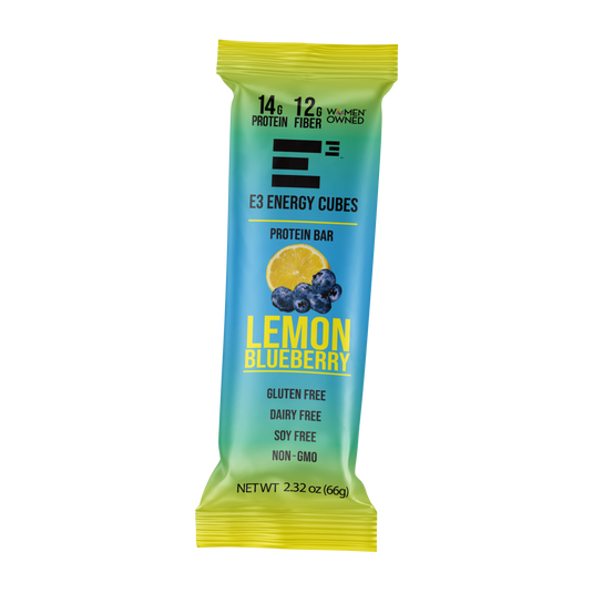 E3 Energy Cubes - Lemon Blueberry Protein Bars (12 bars)