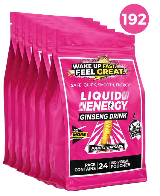 Vital 4U - Liquid Energy Ginseng Drink Original Coffee - 192 Pack - $0.85 Each Free Shipping Best Deal