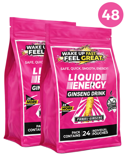 Vital 4U - Liquid Energy Ginseng Drink Original Coffee - 48 Pack- $1.33 Each Savings Price