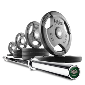 XMARK - Tri-Grip Olympic Weight Plates and Olympic Barbell Sets