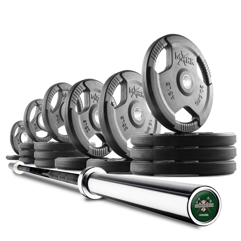 Load image into Gallery viewer, XMARK - Tri-Grip Olympic Weight Plates and Olympic Barbell Sets
