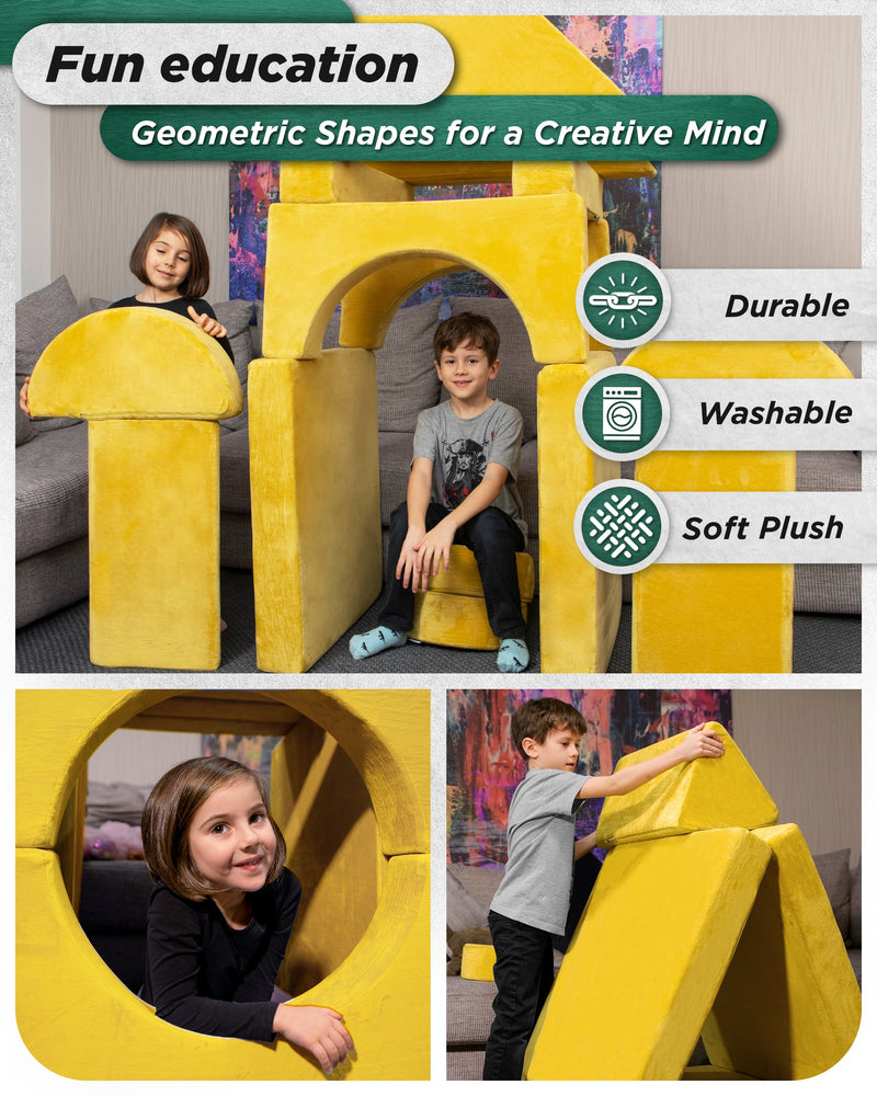 Load image into Gallery viewer, Lunix - LX15 14-Piece Modular Play Couch (Amber Yellow)
