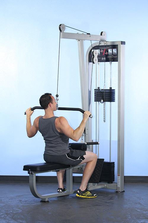 Muscle D Fitness - Dual Function Lat-Low Row Combo - Seated - Pin Selectorized - Commercial Grade