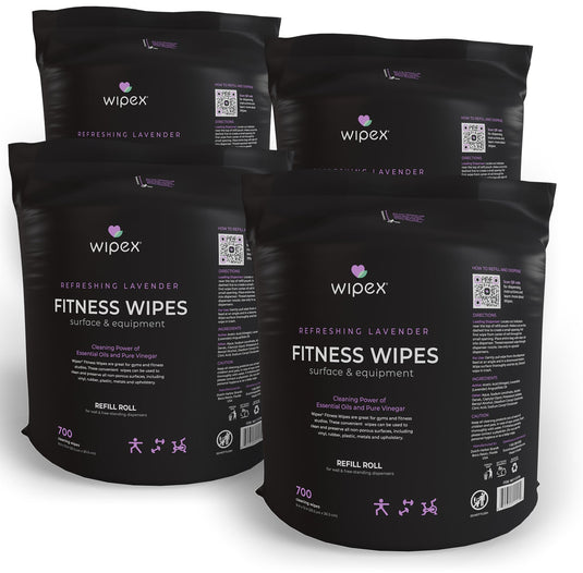 Wipex Co. - Natural Fitness Equipment Wipes 700ct Bulk Gym Refill Roll