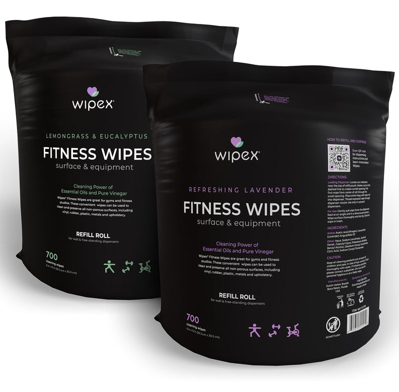 Load image into Gallery viewer, Wipex Co. - Natural Fitness Equipment Wipes 700ct Bulk Gym Refill Roll
