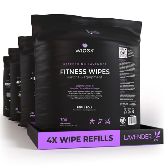 Wipex Co. - Natural Fitness Equipment Wipes 700ct Bulk Gym Refill Roll