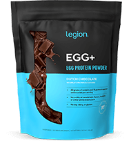 Legion Egg+ Egg White Protein Powder - 22g Ovosur egg white protein per serving from antibiotic-free, hormone-free, Certified Humane eggs, naturally sweetened