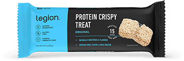 Legion Athletics Protein Crispy Treats - 15g protein per serving with 4g prebiotic fiber, naturally sweetened