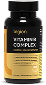 Load image into Gallery viewer, Legion Athletics Vitamin B Complex - 8 essential B vitamins plus choline, inositol, and CoQ10
