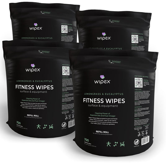 Wipex Co. - Natural Fitness Equipment Wipes 700ct Bulk Gym Refill Roll