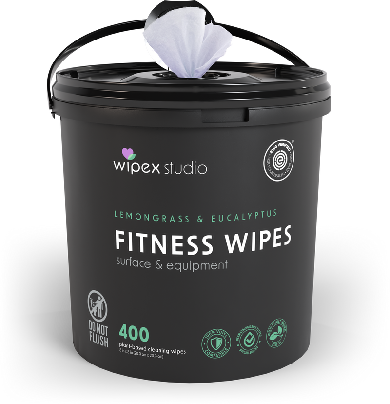 Load image into Gallery viewer, Wipex Co. - 400ct Natural Gym Wipes for Fitness Equipment | Portable Dispensing Bucket or Refill | Plant-Based
