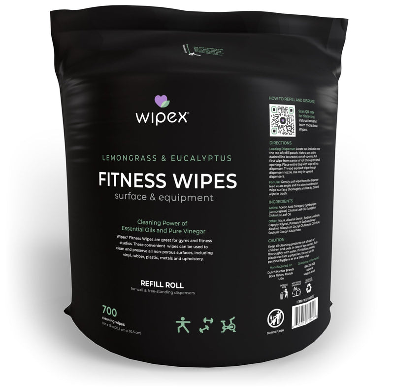 Load image into Gallery viewer, Wipex Co. - Natural Fitness Equipment Wipes 700ct Bulk Gym Refill Roll
