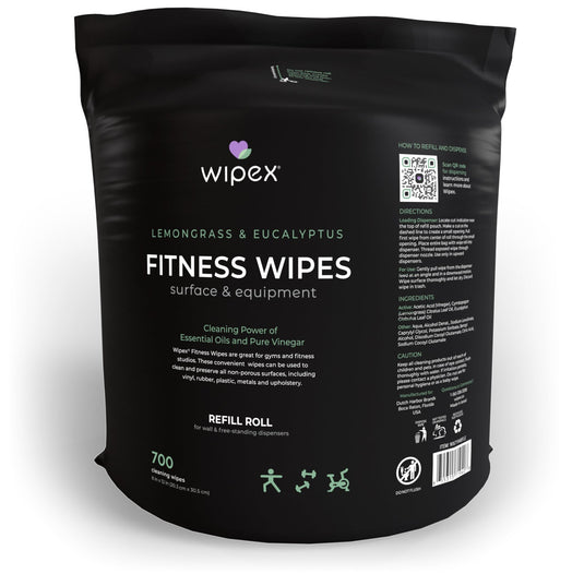 Wipex Co. - Natural Fitness Equipment Wipes 700ct Bulk Gym Refill Roll
