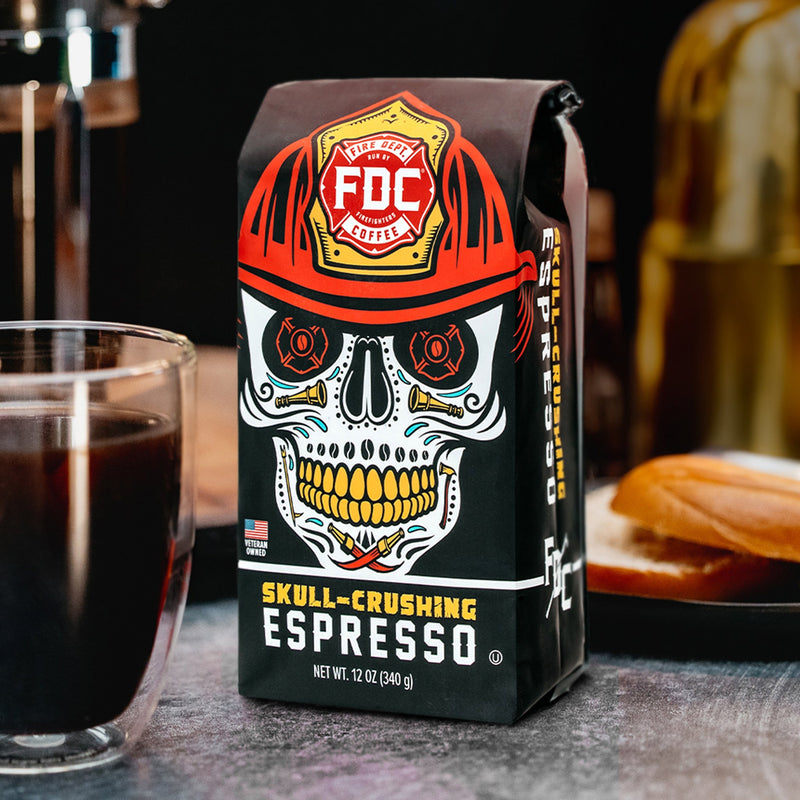 Load image into Gallery viewer, Fire Department Coffee - Skull Crushing Espresso
