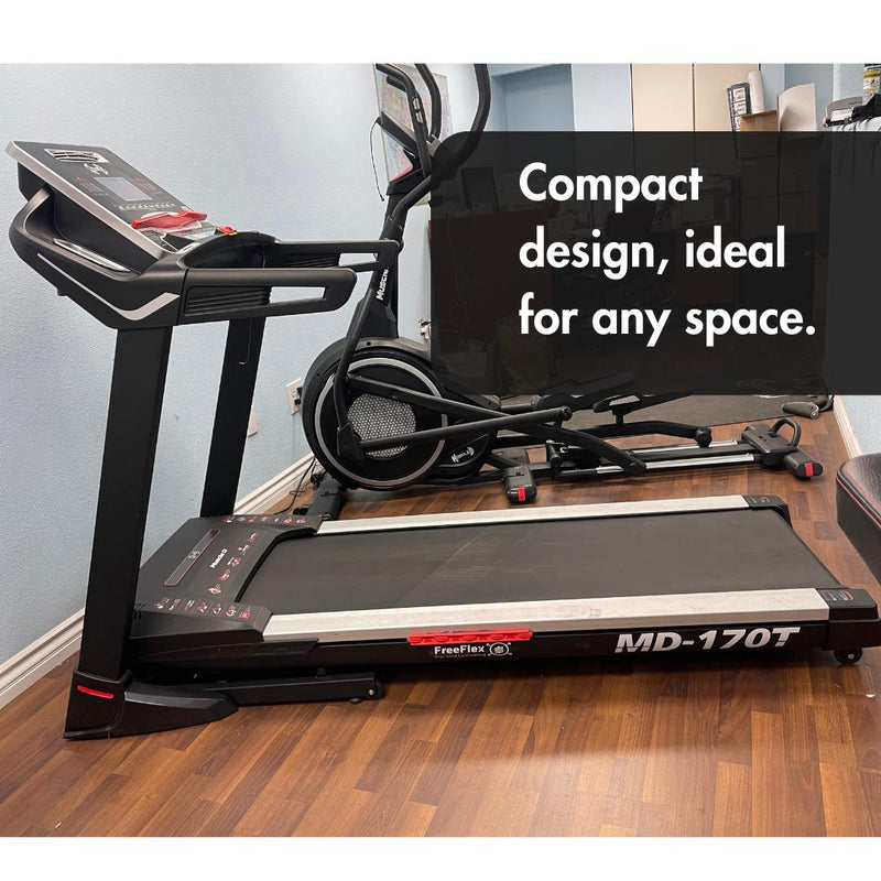 Load image into Gallery viewer, Muscle D Fitness - Light Commercial Treadmill - LED Display - Heart Rate Monitor - Cup Holder - Adjustable Speed and Incline
