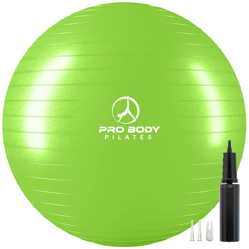 Load image into Gallery viewer, ProBody Pilates - Yoga Ball for Pregnancy, Fitness, Balance, Workout at Home, Office and Physical Therapy (Lime)
