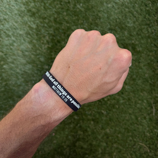 Elite Athletic Gear - MATTHEW 19:26 Wristband
