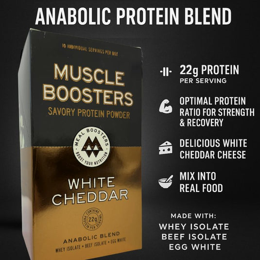 Meal Boosters - Muscle Boosters White Cheddar (10 Single-Serve Packs)