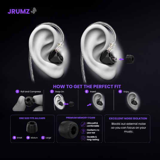 JRUMZ - Memory Foam Tips for Jrumz XP Models (4/ pack)