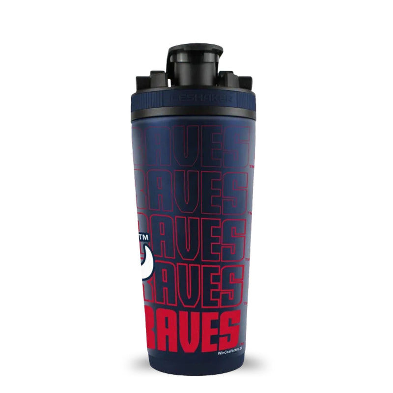 Load image into Gallery viewer, Ice Shaker - Officially Licensed Atlanta Braves 26oz Ice Shaker
