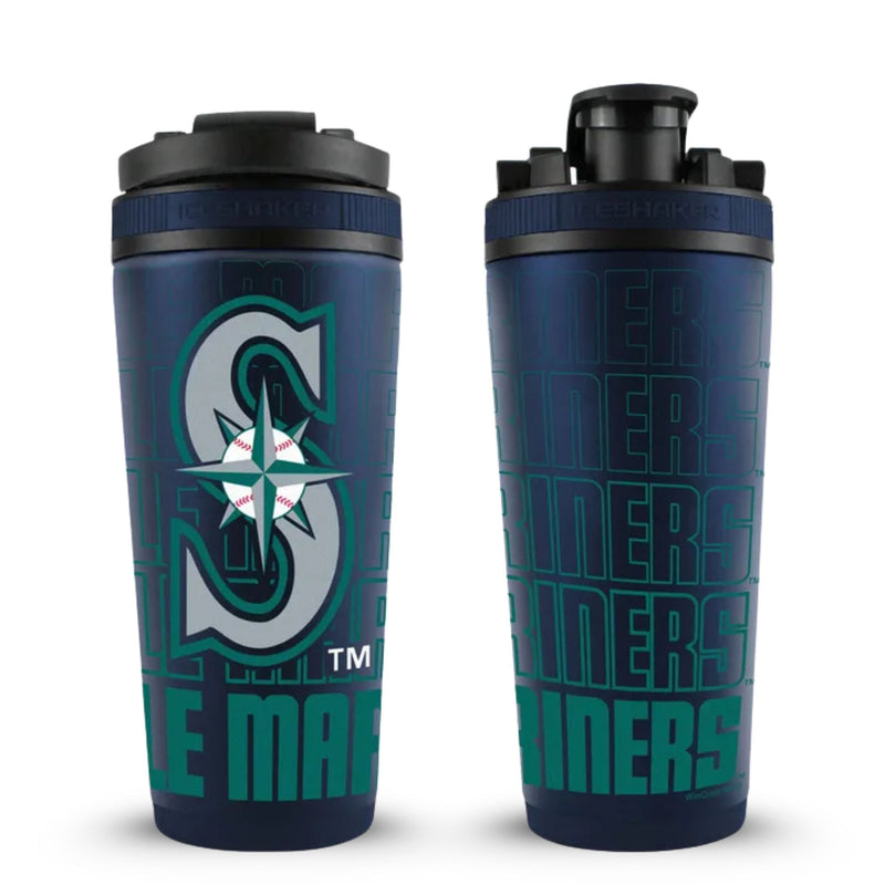 Load image into Gallery viewer, Ice Shaker - Officially Licensed Seattle Mariners 26oz Ice Shaker

