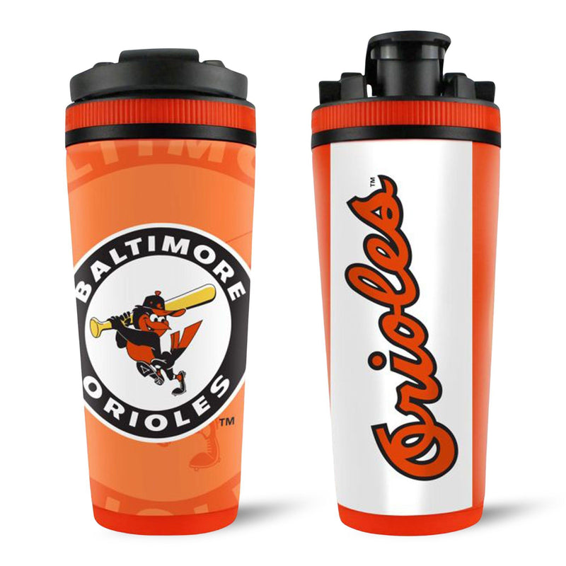 Load image into Gallery viewer, Ice Shaker - Officially Licensed Baltimore Orioles 26oz Ice Shaker
