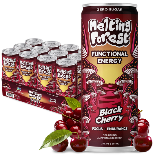 Melting Forest - Mushroom Energy Drink 12 Pack - Black Cherry