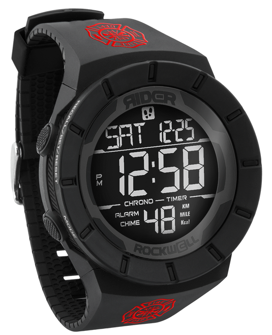 Rockwell Time - Coliseum Fit™ Firefighter - Maltese Cross Edition (Phantom Black) Watch