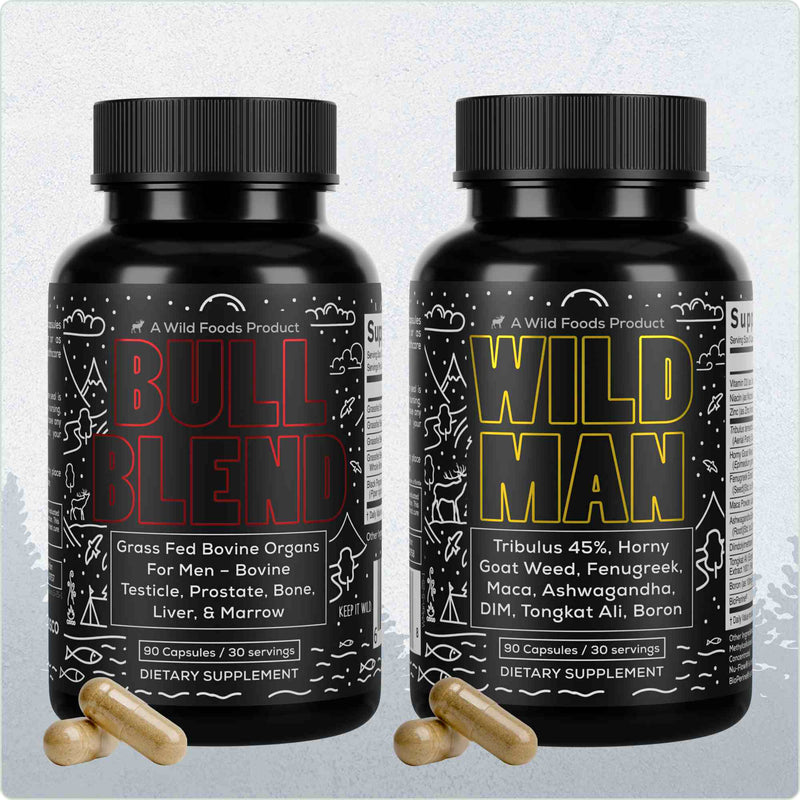 Load image into Gallery viewer, Wild Foods - Wild Man Herbal Stack - Man Stack (WM+BB) (Save $10!)
