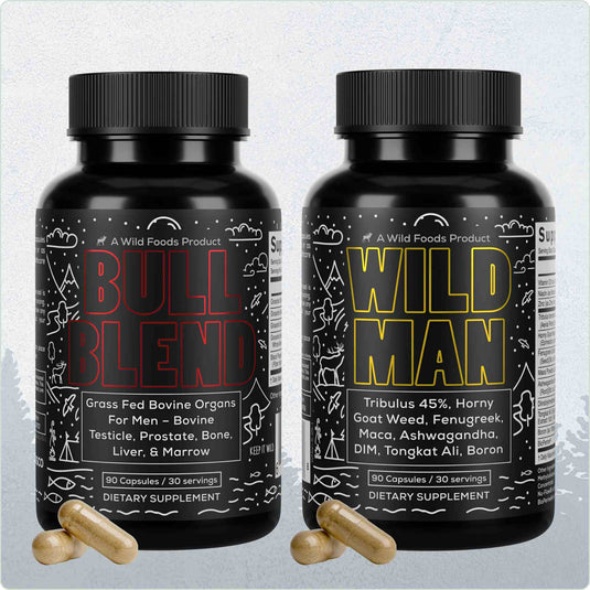 Wild Foods - Wild Man Herbal Stack - Man Stack (WM+BB) (Save $10!)