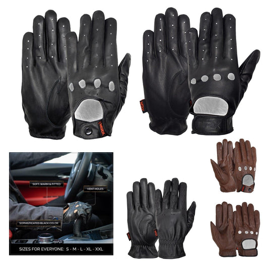 MRX - Driving Gloves Basic Soft Outdoor Glove Goat Leather Full Finger