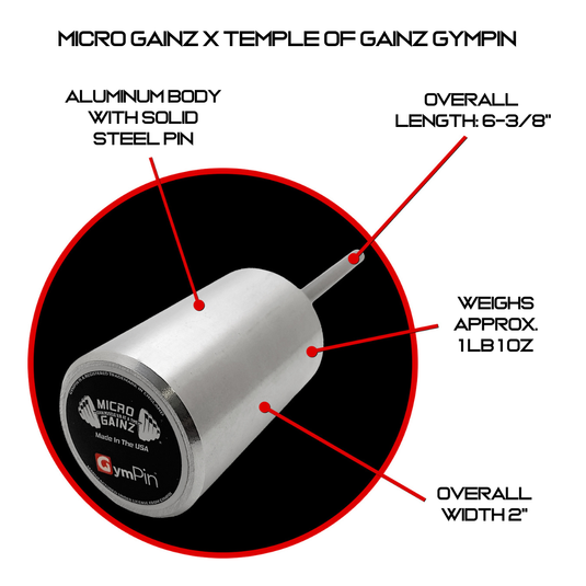 Micro Gainz - x Temple of Gainz GymPin (3-inch Length)
