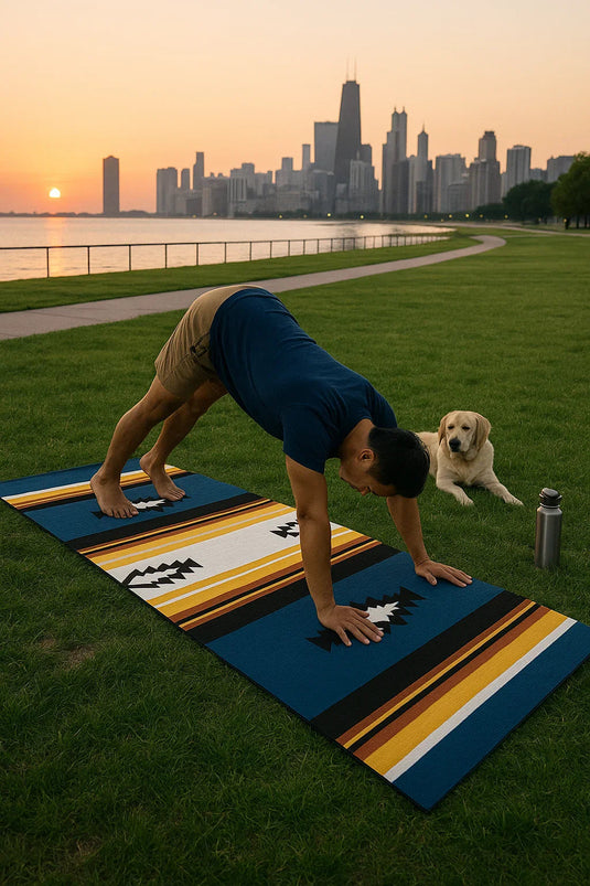 Yune Yoga - Yoga Mat | 6mm Thick | Striped | Non-Slip | Eco Friendly | Yune Yoga | Nelson