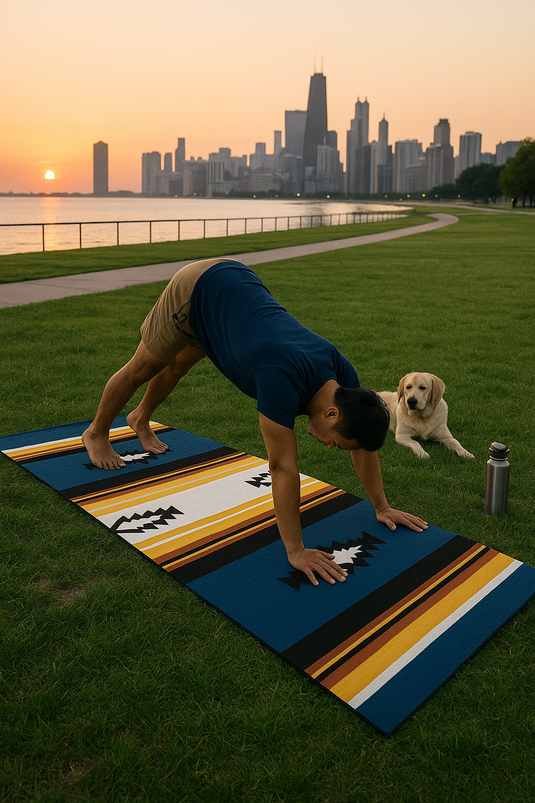 Yune Yoga - Yoga Mat | 6mm Thick | Striped | Non-Slip | Eco Friendly | Yune Yoga | Nelson