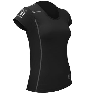 Mudgear - Women's fitted performance shirt - short sleeve (black)