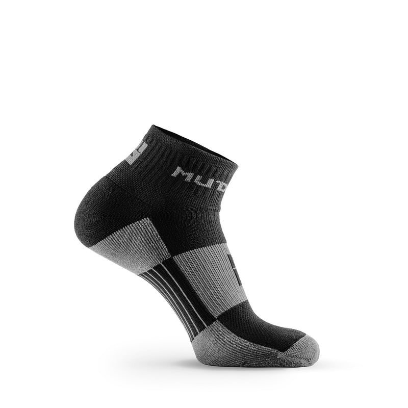 Load image into Gallery viewer, MudGear Quarter (¼) Crew Socks - Black/Gray (2 pair pack)
