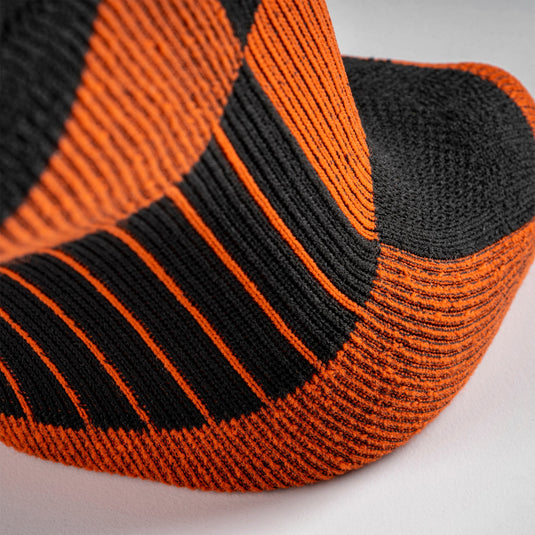 MudGear - Quarter Crew Trail Socks (Black/Orange, 2-Pair Pack)