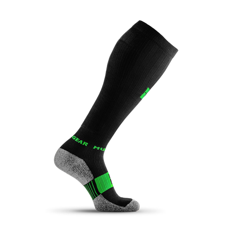 Load image into Gallery viewer, Mudgear - Tall Compression Socks (Black/Green)
