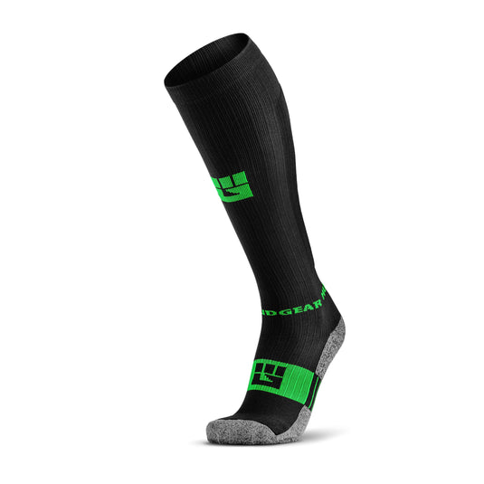 Mudgear - Tall Compression Socks (Black/Green)
